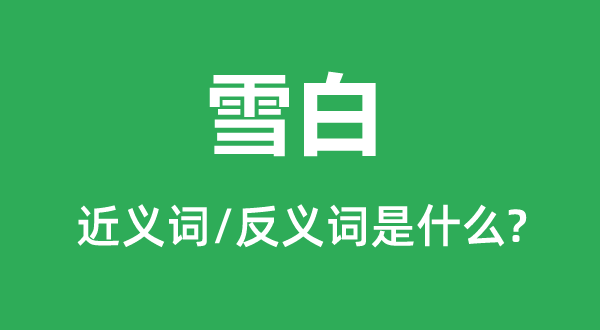 洁白的近义词和反义词是5分彩app官