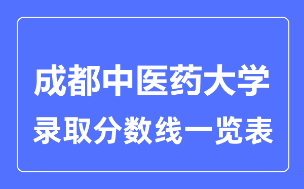 2023年高考多少分能上西南医科大学