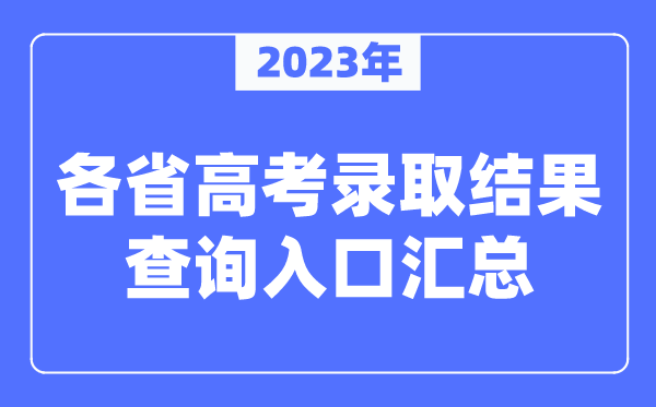 2023年全国各地中考成绩查询5分钟