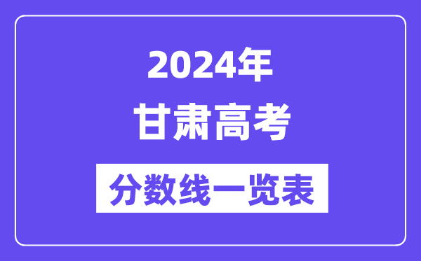2024年青海高考分数线一览表(含一