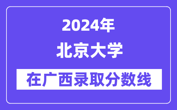 北京林业大学2024年在广西录取分数